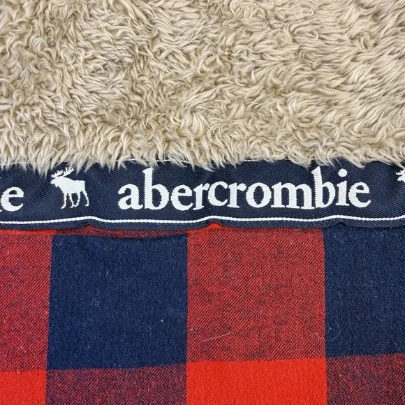 Abercrombie Kids Navy Parka Jacket Size 13/14 XL Sherpa Lined Fur Hood Coat - Picture 10 of 16